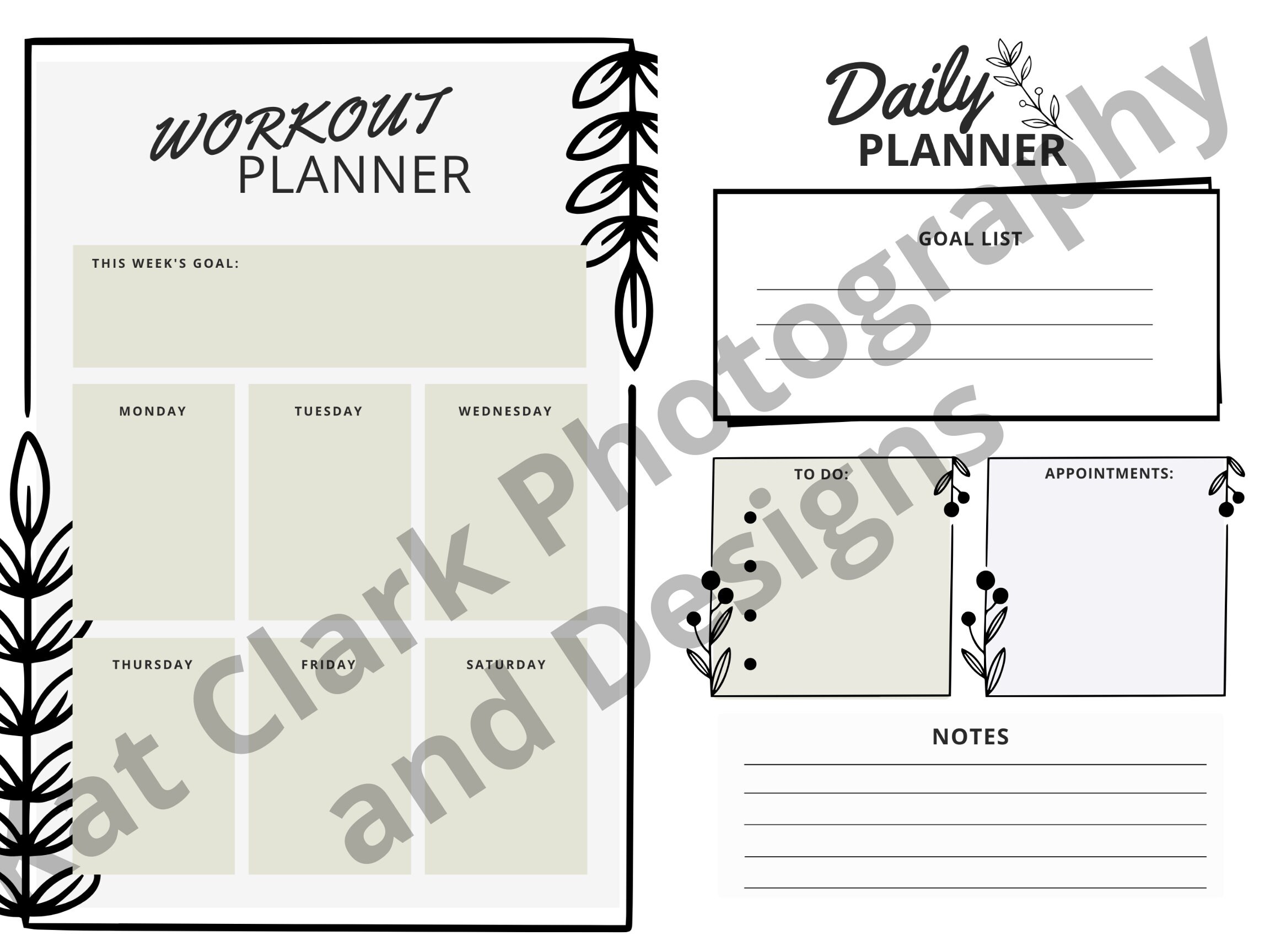 Everything Planner Template PDF editable and printable Etsy