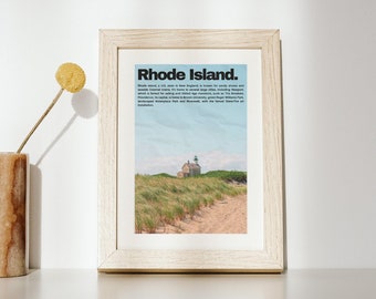 Rhode Island Vintage Aesthetic Print / Poster