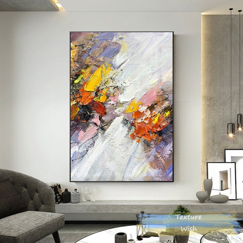 Largescale Abstract Paintings on Canvas Colorful Abstract Etsy