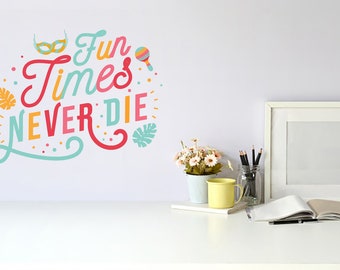 Good Vibes Only Quote Phrase Full Color Wall Vinyl Sticker Decal Mural Art Decor KH0322