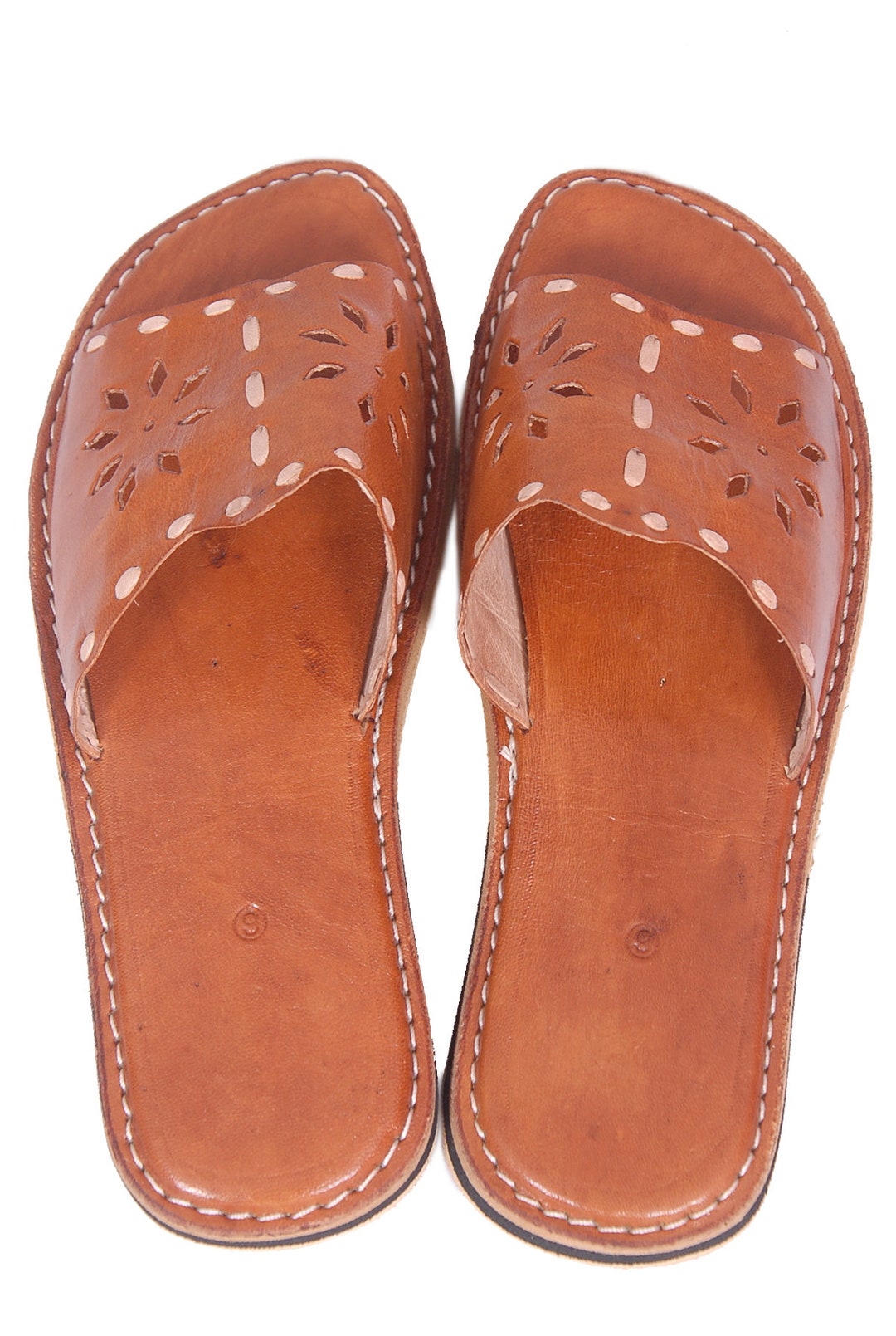 Moroccan Leather Sandals Women Leather Sandals Handmade - Etsy