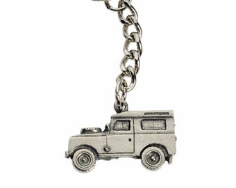 4x4 Land Rover Defender pewter keyring