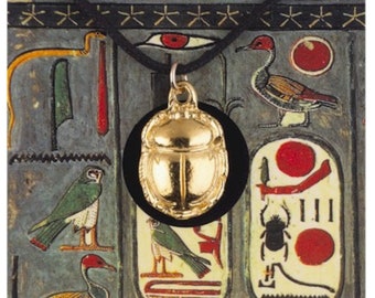 Egyptian Gold Plated Scarab Pendant