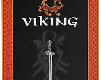 Viking Sword Pewter Pin Badge