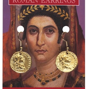 Roman Gold Plated Coin Earrings