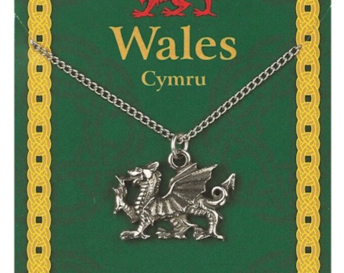 Silver Welsh Dragon Pendant, Hand Cut Welsh Dragon Coin, Silver Welsh