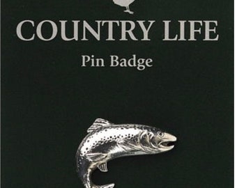 Atlantic Salmon Fish Leaping Freshwater Fish Pewter Lapel Pin Jewelry F059 Brooch Atlantic Salmon Fish Leaping Freshwater Fish Pewter Lapel Pin Jewelry F059 Brooch