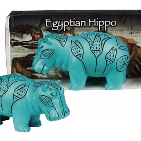 Mini statue d'hippopotame égyptien