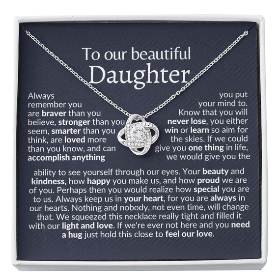 To Our Daughter Necklace to Our Daughter on Her Wedding Day Etsy