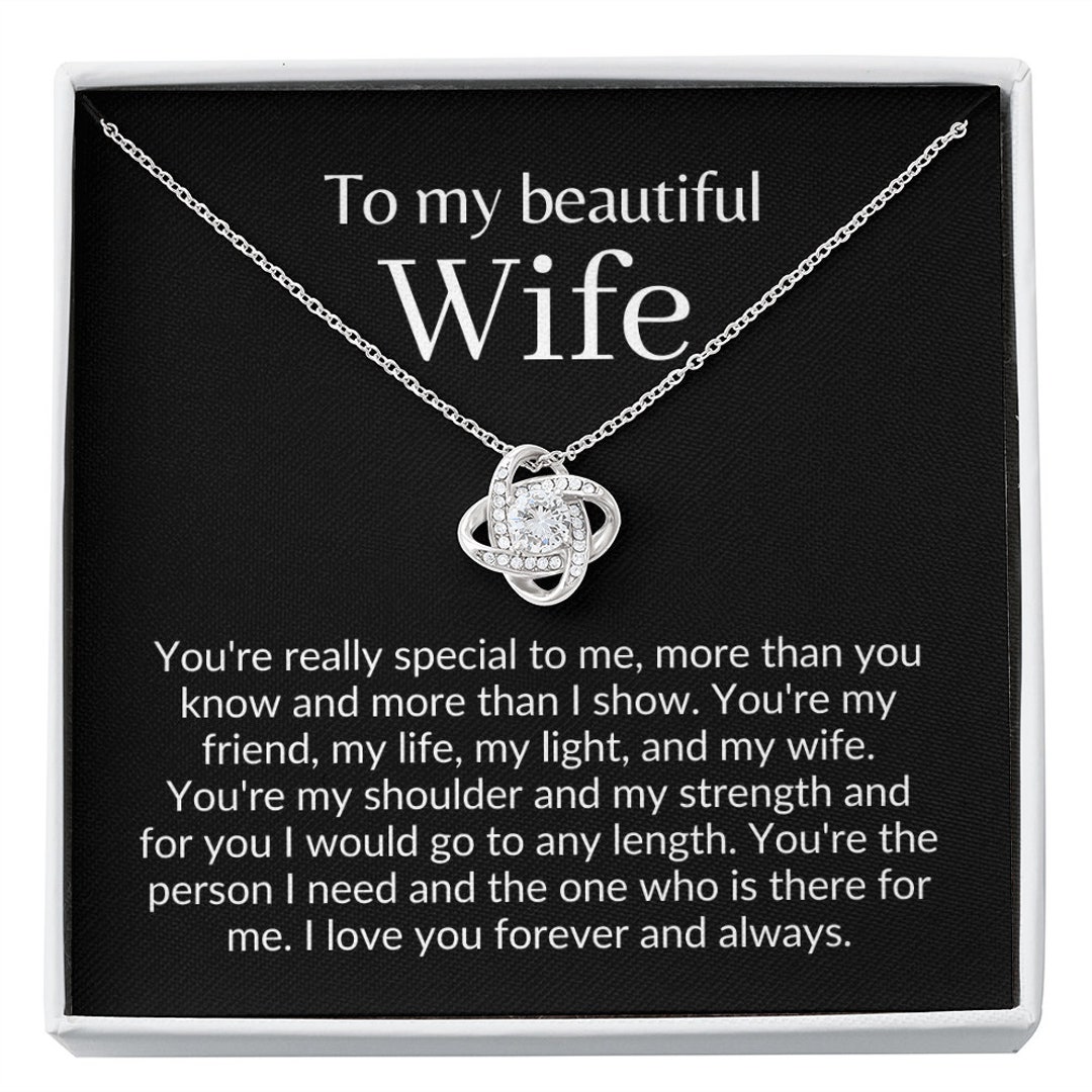 Beautiful Wife Necklace, Poem for Wife, I Love You Gifts, to My Wife ...