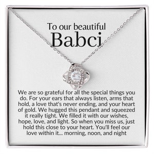 Babci necklace gift, babci jewelry, babci gifts, gift for babci, babci presents, grandparents day, from granddaughter grandson grandchildren