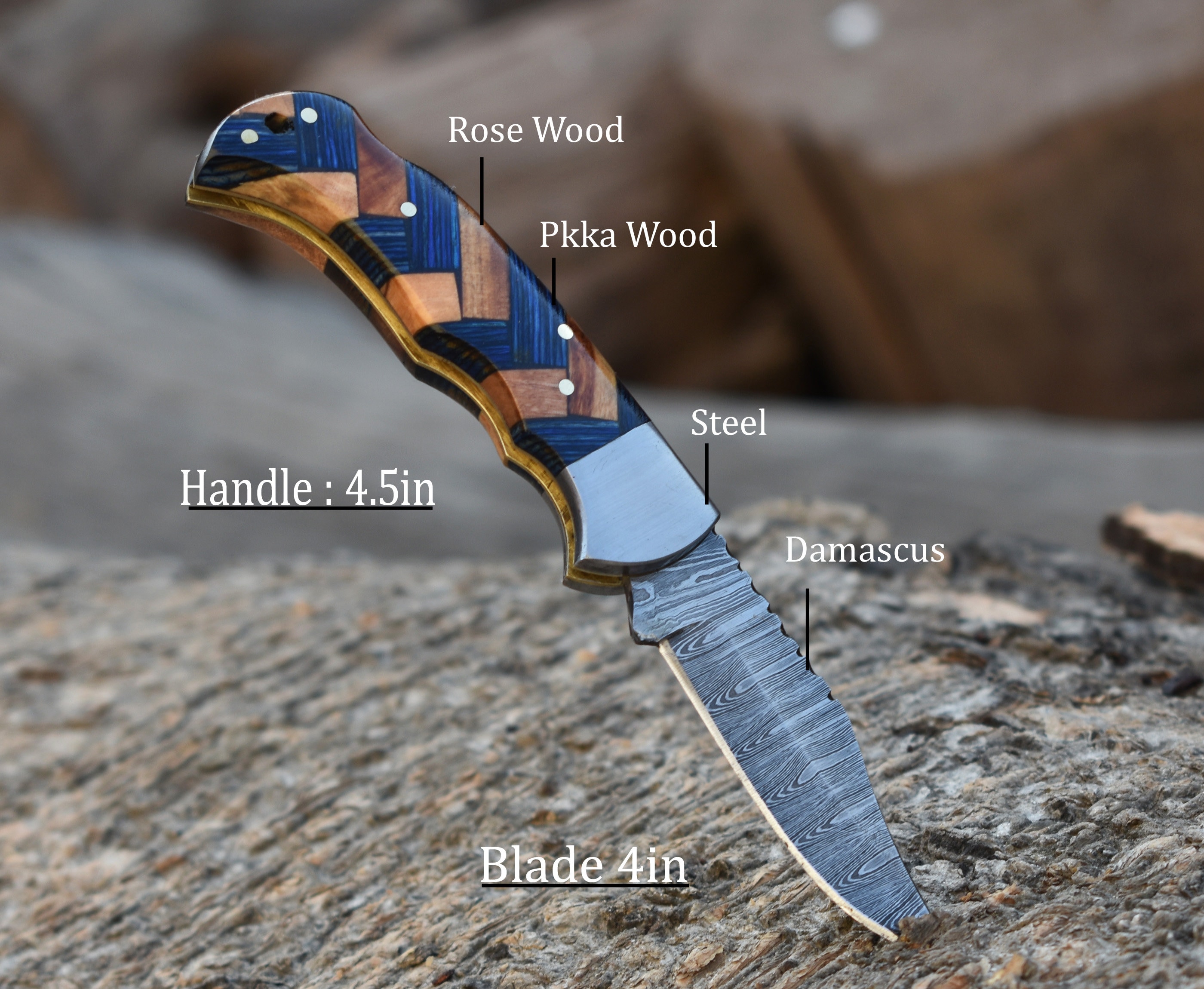 Handgemachtes Damast-Taschenmesser mit Olivenholzgriff, Geburtstagsgeschenk, Klappmesser, Bräutigamsmann-Geschenk, Jahrestag, Hochzeit, personalisiertes Geschenk für Männer