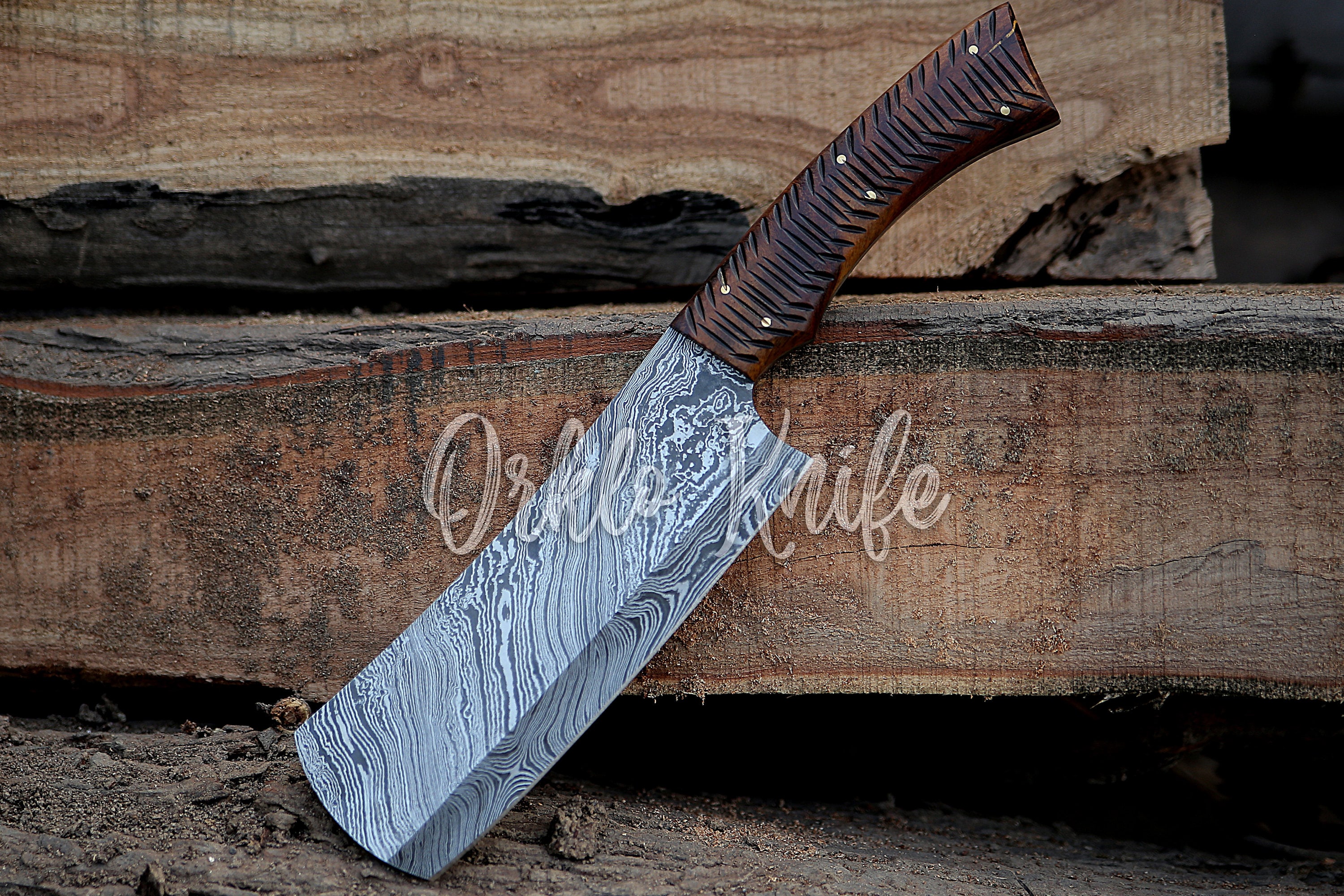 KD 7.1 inch Serbian Cleaver Chef Knife Hand Forged Meat German High Ca –  Knife Depot Co.