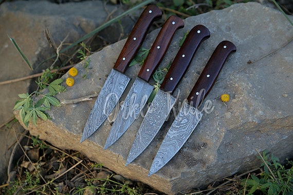 4Pcs Damascus Steak Knife Set