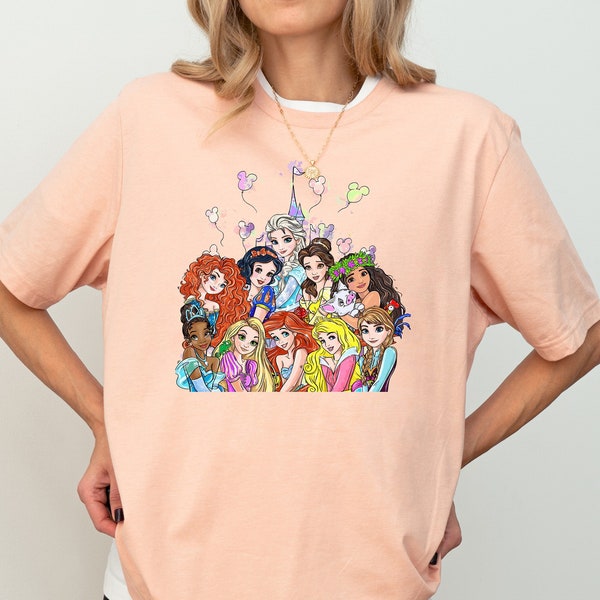 Disney Princess Shirt, Disney Vacation T-Shirt, Disneyland Sweatshirt, Family Vacation Shirt, Disney Watercolor Castle, Princess Fun Gift