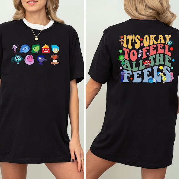 Disney Inside Out It's Okay To Feel All The Feels Shirt, Mental Health T-Shirt, Inclusion Shirt, Speech Therapy Tee, BCBA Shirt, Para Tee