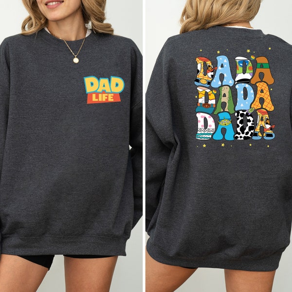 Two Sided Toy Story Dada Shirt, Disney Dad Life Washed T-Shirt, Father's Day Gift, Daddy Birthday Sweatshirt, Disneyland Vacation Tee