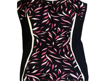 Vintage Original 1960s Abstract Mod Swim costume bathing suit UK 10