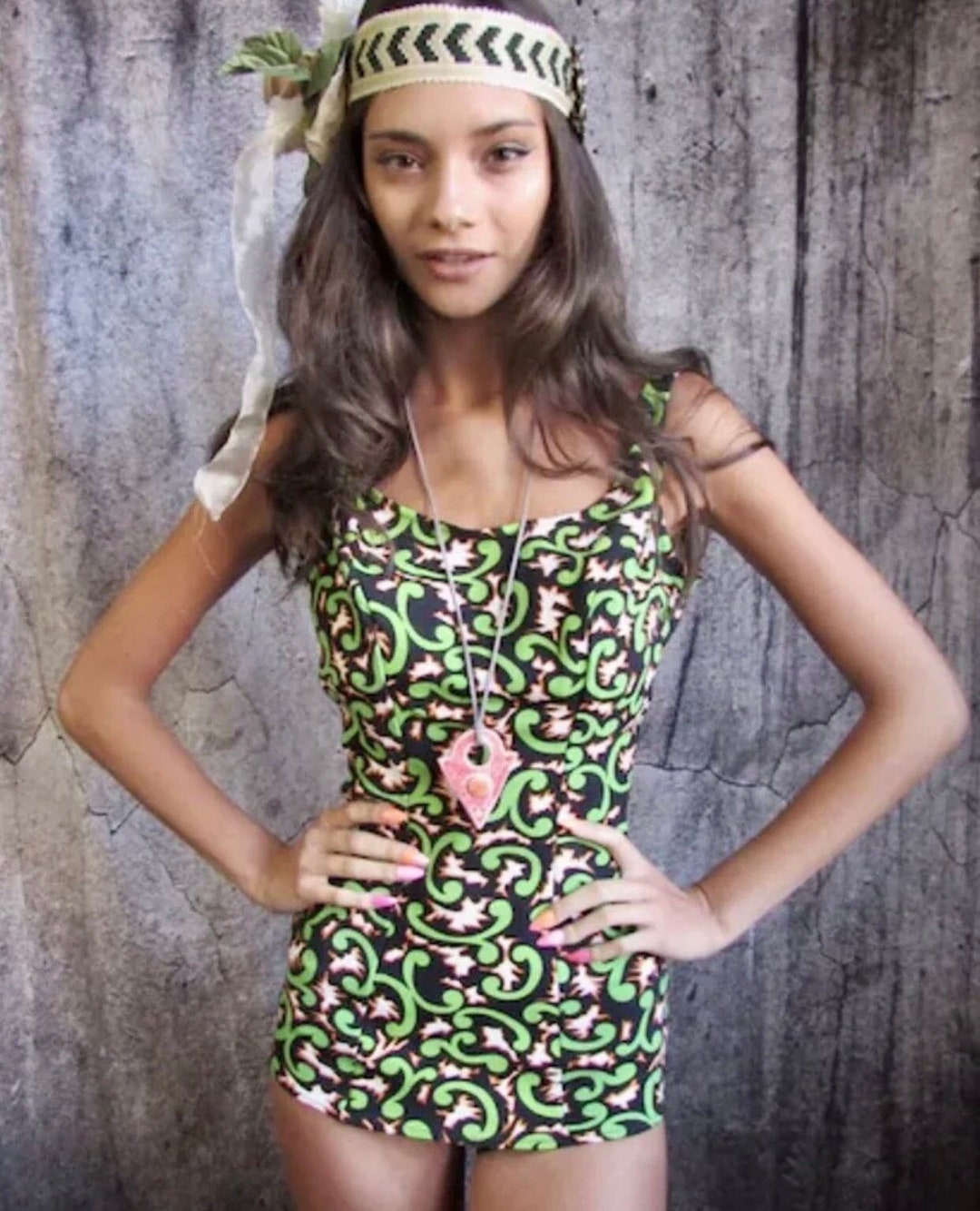 Vintage 1960s Bodysuit Swim Bathing Costume UK 10 Etsy