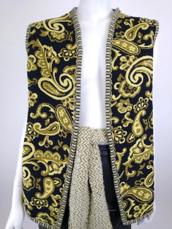 Vintage 1960s 1970s welsh wool reversible waistcoat j… Gem