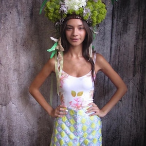 Emilio PUCCI designer neon green Pink floral dress shorts UK 8