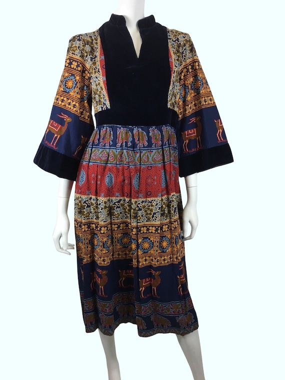 block batik dress design Batik Block Print Maxi Dress 28A Black/White / One Size Fits Most