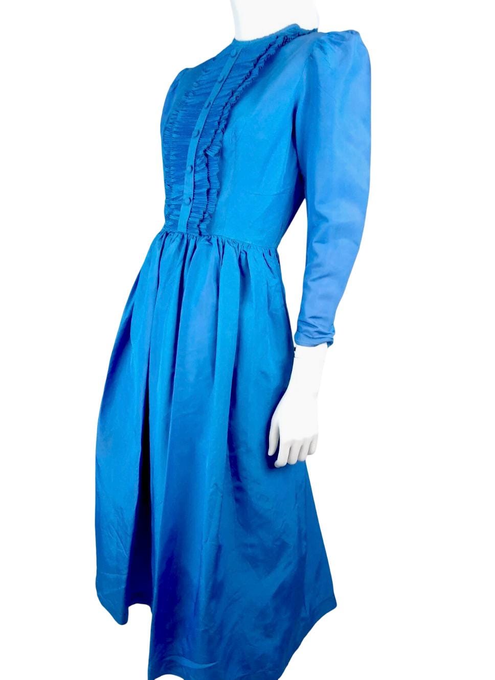 chinese dress ladies John Charles 66632A Crepe Fitted Midi Cobalt Dress – ginasmartboutique main image 0