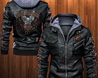 harley davidson distressed leather jacket
