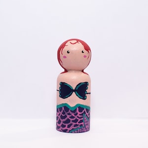 Mermaid Peg | peg dolls | Dollhouse Montessori | Peg Dolls | Pretend play | Toys for kids | Halloween Peg people | manipulatives play