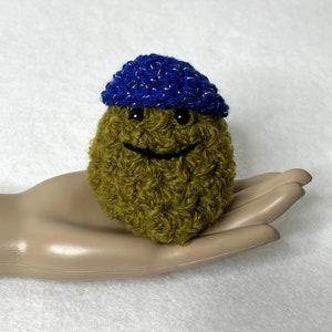 Small Handmade Crochet Nug Buddy Plushie with Removable Hat