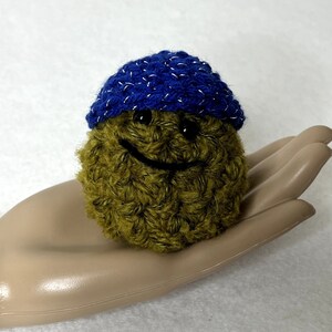 Small Handmade Crochet Nug Buddy Plushie with Removable Hat