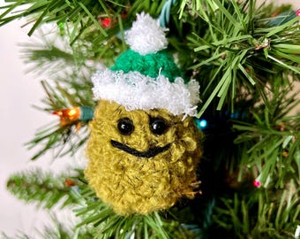 Handmade Crochet Nug Buddy Clip Christmas Ornament