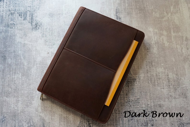 Personalized Leather Portfolio for Men Leather Padfolio Etsy
