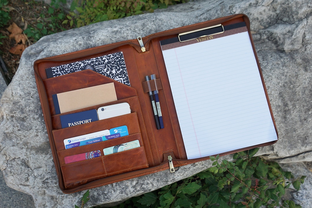 Personalized Leather Portfolio for Men, Leather Padfolio for Men