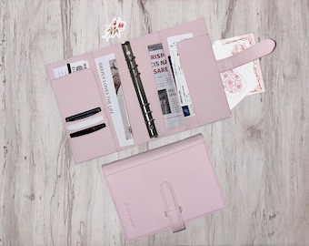 Pink Personalized A5 6-Ring Binder,Custom Journal,Refillable Planner/Journal/Notebook Cover,Creative Gift