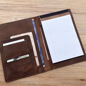 Portafolio tamaño carta, folio de cuero, funda de cuero para bloc de notas, cuaderno A4, funda para iPad, portafolios para bloc de notas tamaño carta, regalo para papá