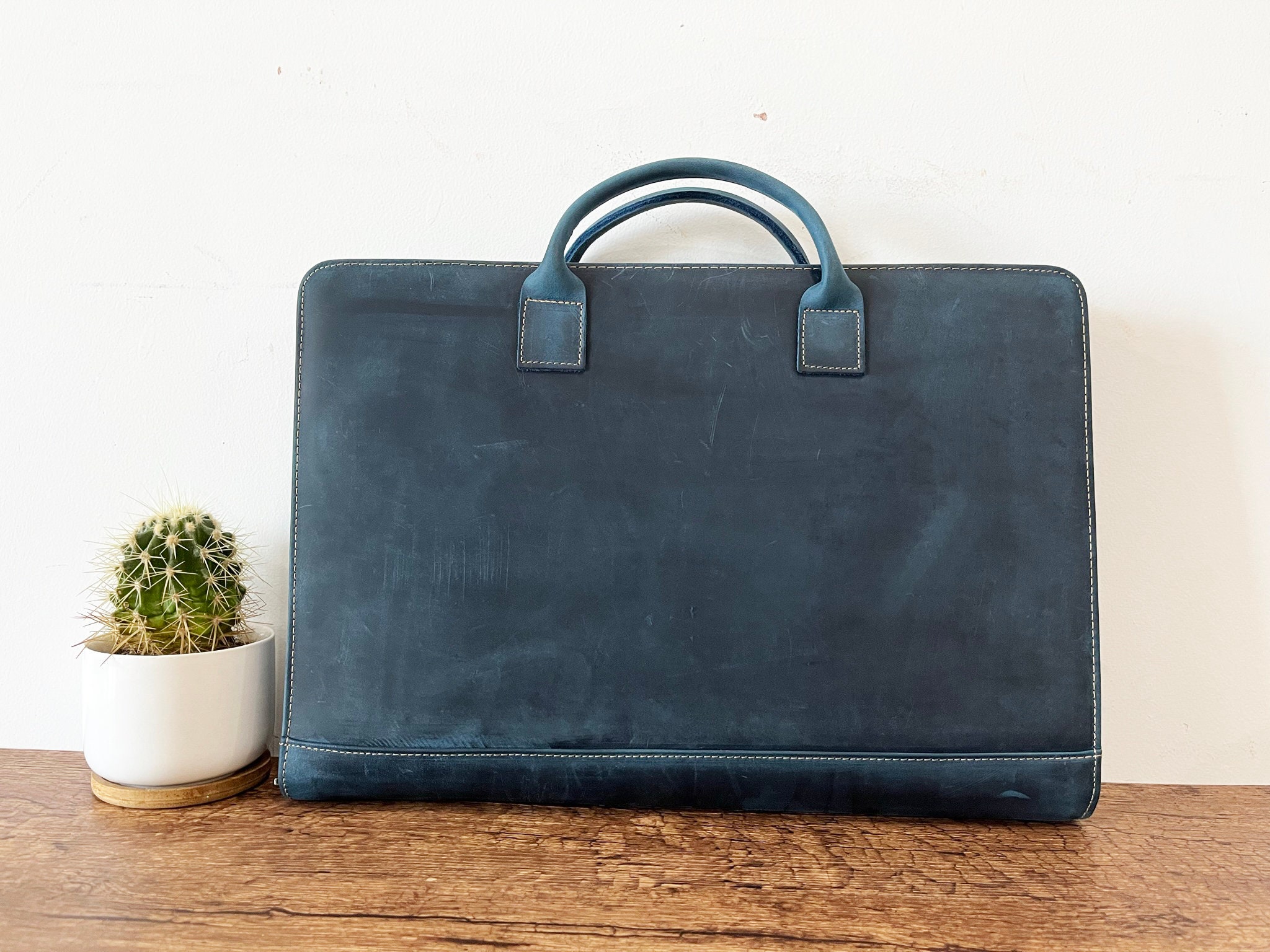 Handmade Leather Portfolio for Lefthanded Legal Size Notepad Etsy