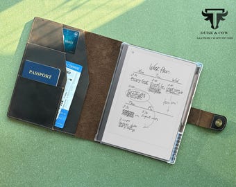Estuche de cuero personalizado para reMarkable 2, estuches para ReMarkable Paper Pro con portalápices
