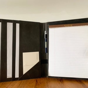 Personalized Leather Portfolio for Men, Engraving Padfolio with Name & Logo, A4 Leather Folder, Business Padfolio, Gift for Colleague