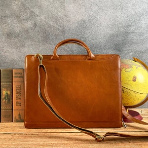 Personalized Leather Portfolio for Men, Leather Portfolio Organizer, Leather Padfolio with Handle, Business Folder, New Year Day Gifts