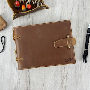 Handmade Cowhide Leather Journal: Personalized Sketchbook, Travel Diary, Leather Notebook, Drawing Gifts