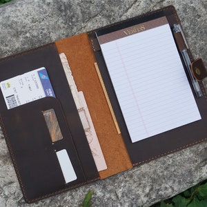 Journals Leather A5 Notebook, Portfolio Junior Size Notepad, Folder Organizer,Notebook Cover,Business Planner
