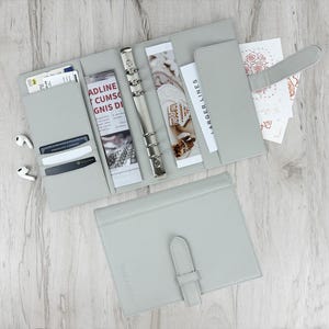 Pasta personalizada A4/A5, organizador A5, pasta de 6 argolas, capa para planejadores/diários/cadernos, presente de aniversário para ele/ela/colega