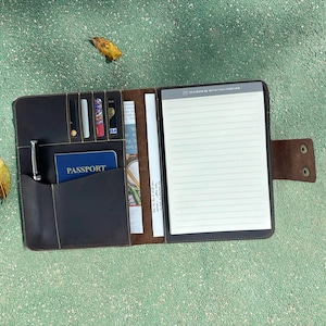 Personalized Leather A5 Journal, Engraved Planner, Notebook Cover, Custom Planner, Dentist Gift