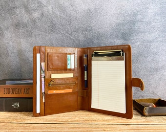 Personalized Leather A5 Padfolio: Engraved Small Journal Portfolio