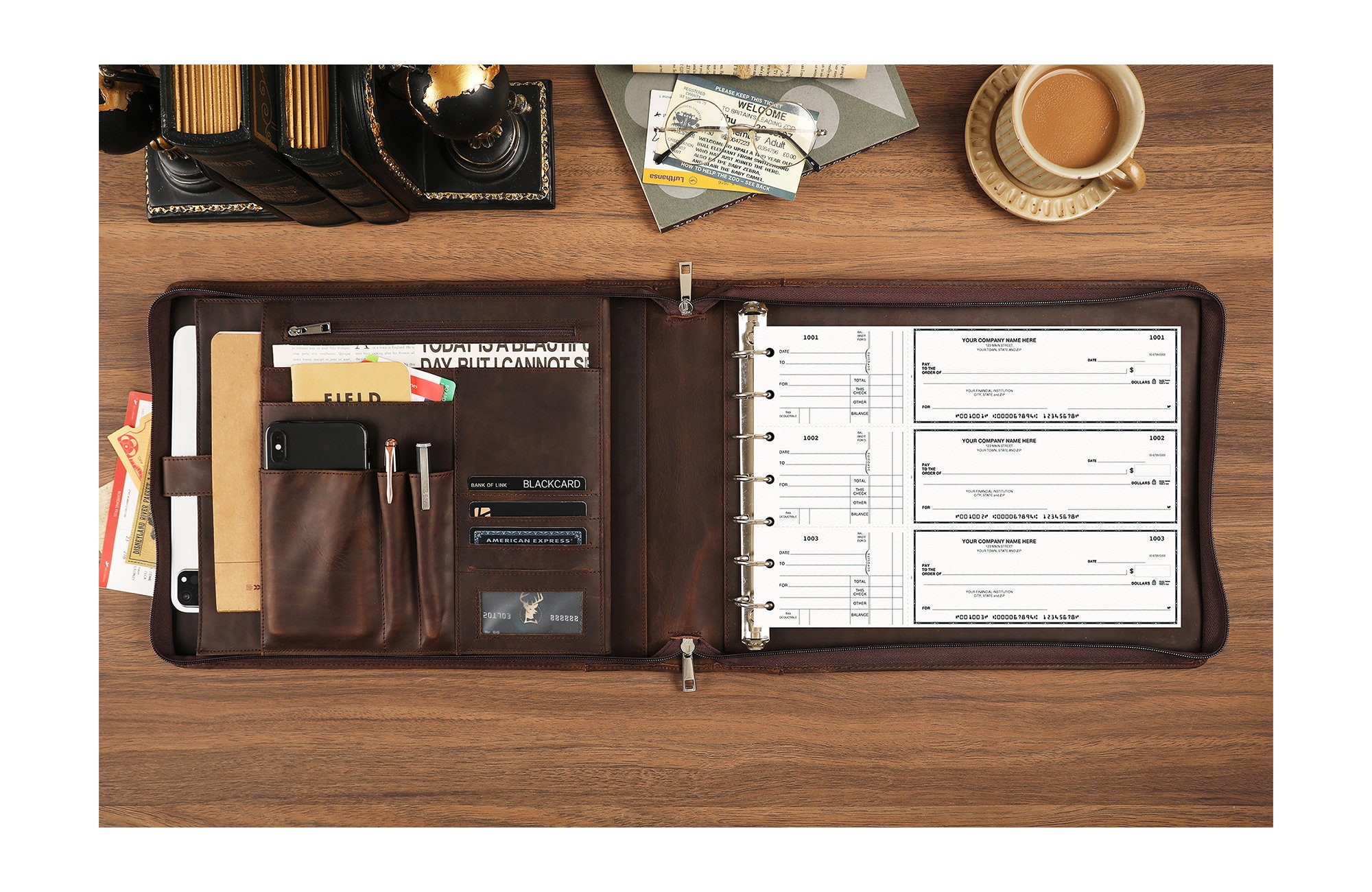 Genuine Leather Portfolio Binder Handmade Genuine Cowhide Leather Portfolio Binder - 3-Ring Organizer With Business Card Holder & Pen Slots (Dark Brown) 3-ring Document Organizer Genuine Leather Portfolio Binder Handmade Genuine Cowhide Leather Portfolio Binder - 3-Ring Organizer With Business Card Holder & Pen Slots (Dark Brown) 3-ring Document Organizer