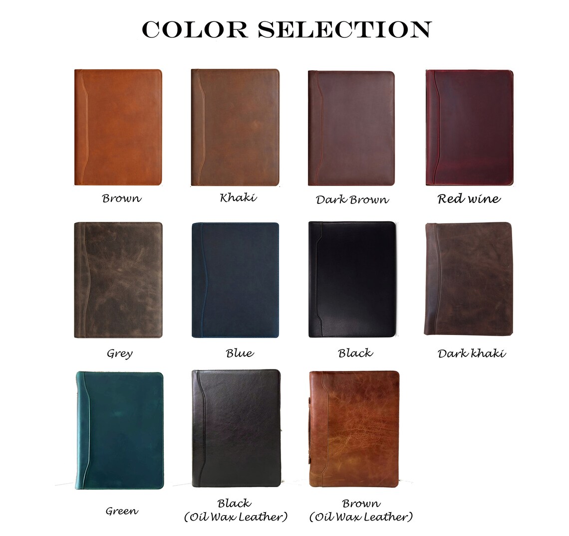 Personalized Leather Portfolio 3 Ring Binder Portfolio A4 Etsy