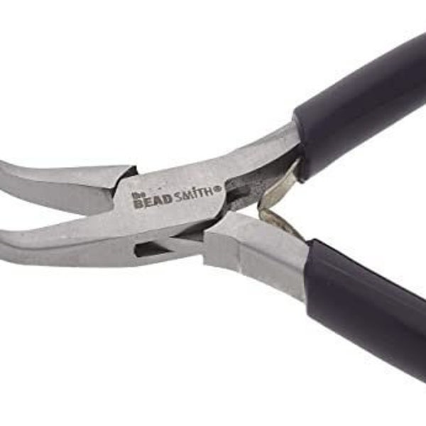 Bent Chain Nose Pliers | 4.5 Inch With Spring