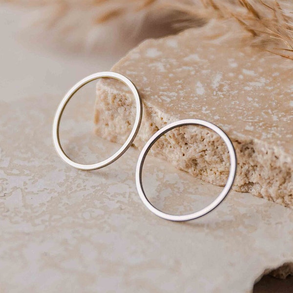 30mm SILVER Stainless Steel CIRCLE/ROUND Linking Rings (Smooth), 10 Pcs, Closed Circle Connector Earring Finding