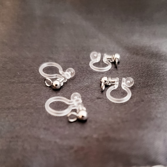 20pcs Clip On Earring Converter With Post And 20pcs Soft